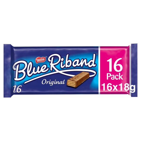 Blue Riband Milk Chocolate Caramel Wafer Biscuit Multipack 16 Pack 288g