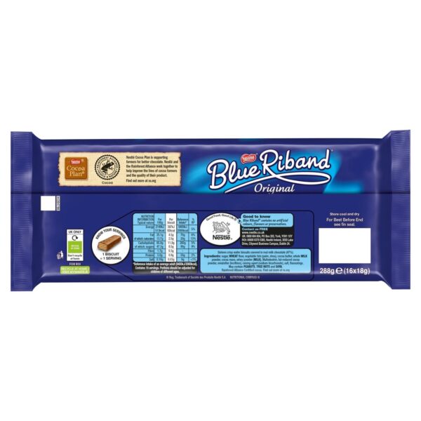 Blue Riband Milk Chocolate Caramel Wafer Biscuit Multipack 16 Pack 288g