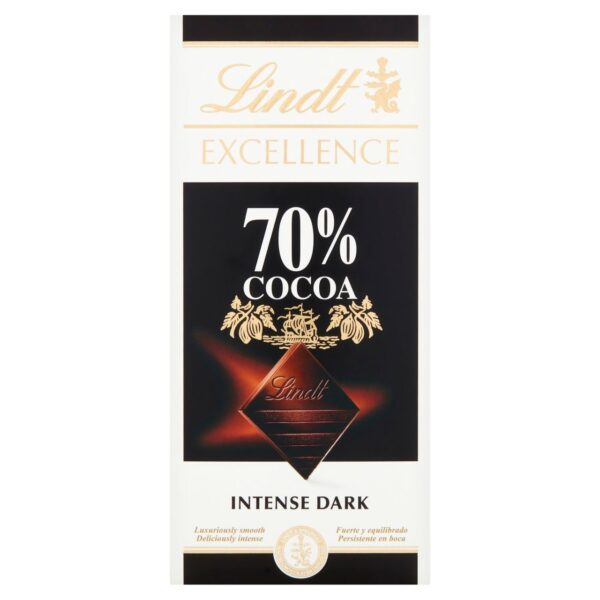 Lindt Excellence 70% Cocoa Dark Chocolate 100g