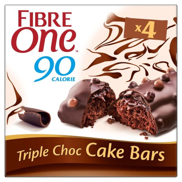 Fibre One 4 Triple Choc Cake Bars 4 x 25g