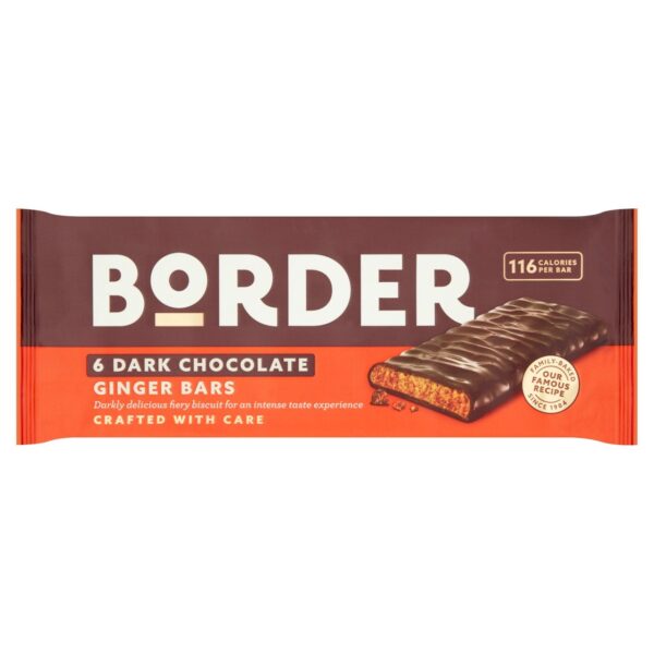 Border Dark Chocolate Ginger 6 x 24g