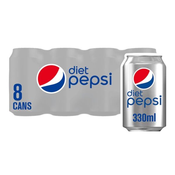 Diet Pepsi Cans 8 x 330ml