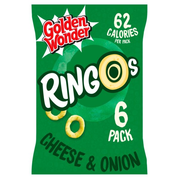 Golden Wonder Ringos Cheese & Onion 6 x 12.5g