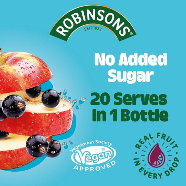 Robinsons Apple & Blackcurrant Squash No Added Sugar 1L