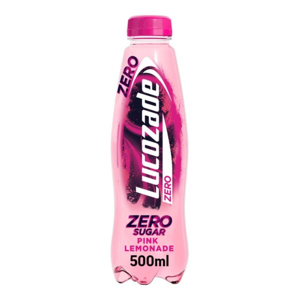 Lucozade Zero Sugar Drink Pink Lemonade 500ml