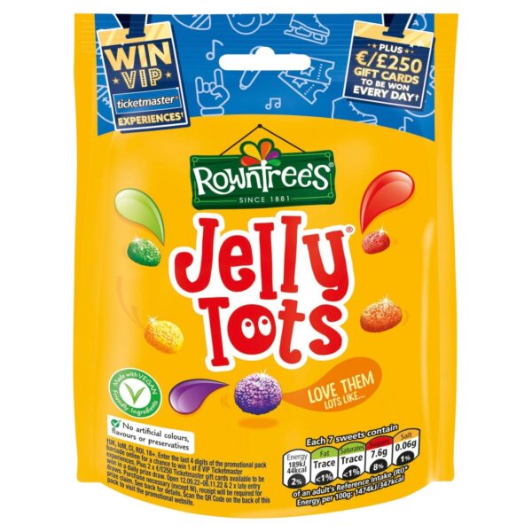 Rowntree's Jelly Tots Sweets Sharing Pouch Vegan 150g