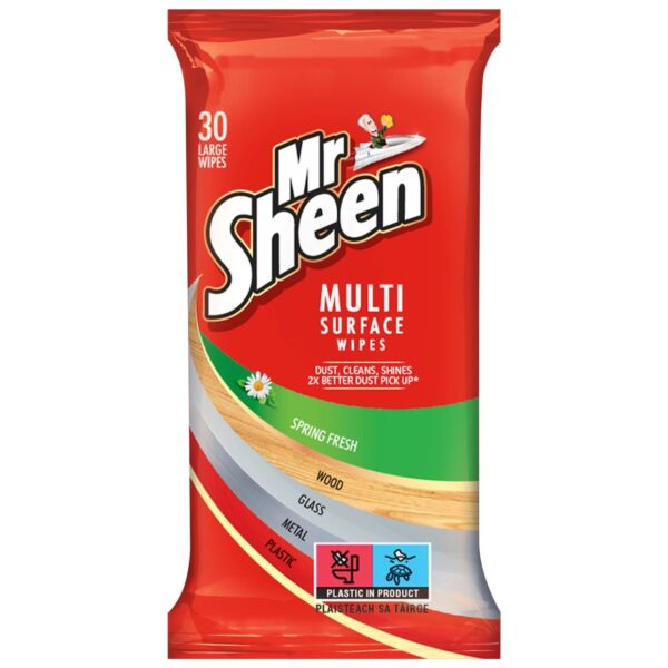 Mr Sheen Multi Surface Wipes Spring Fresh 30 per pack