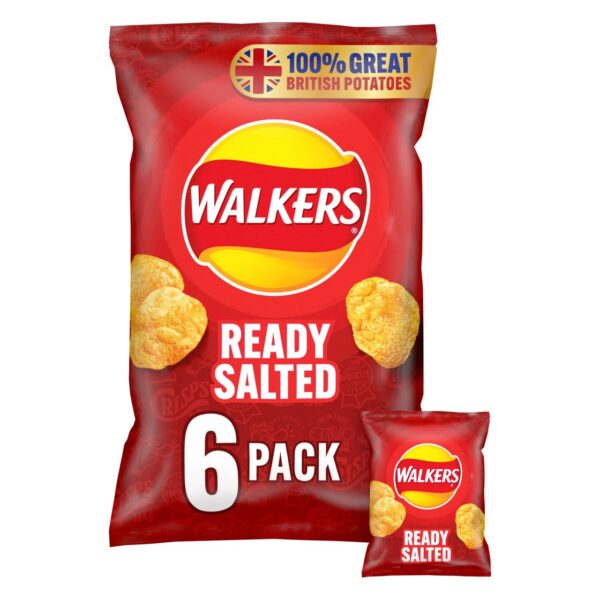 Walkers Ready Salted Multipack Crisps 6 x 25g