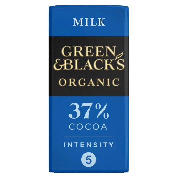 Green & Black's Organic Milk Chocolate 37% Cocoa Bar 90g