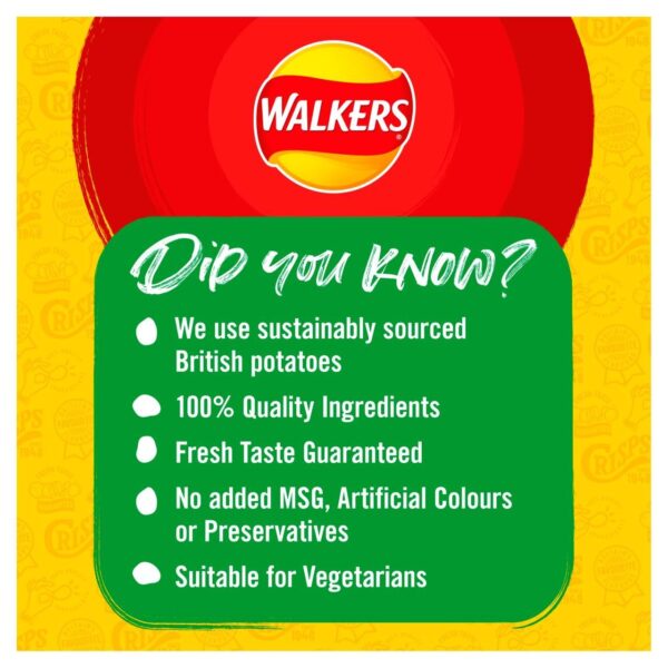 Walkers Cheese & Onion Multipack Crisps 6 x 25g