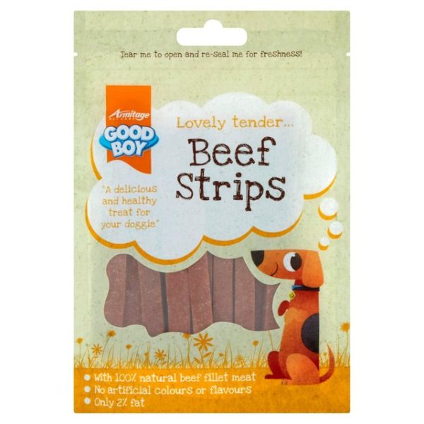 Good Boy Beef Strips 80g