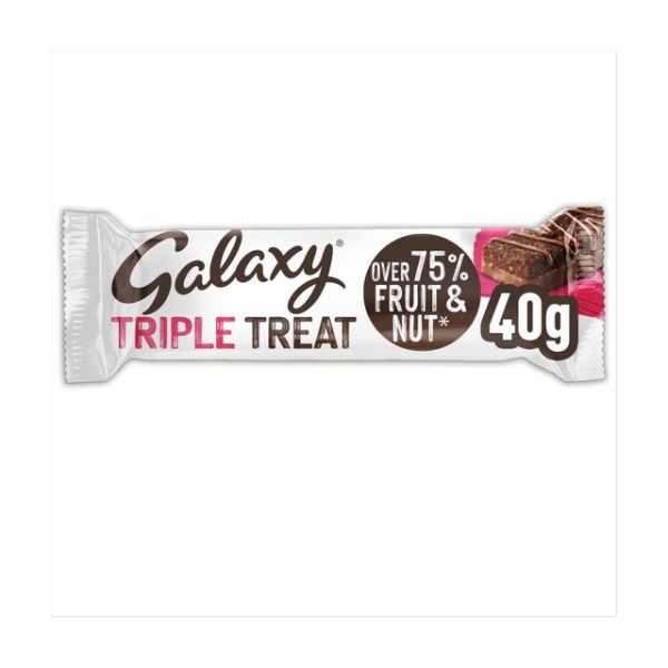 Galaxy Triple Treat Fruit Nut & Chocolate Snack Bar 40g