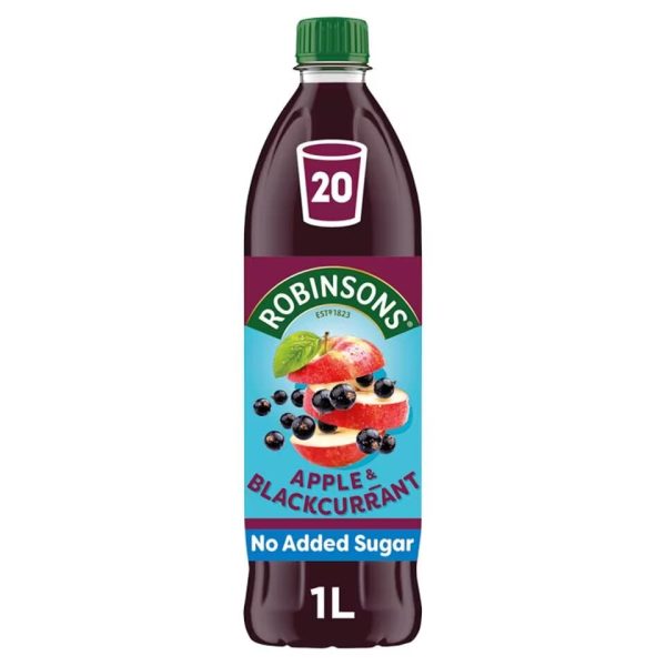 Robinsons Apple & Blackcurrant No Added Sugar Squash 1L