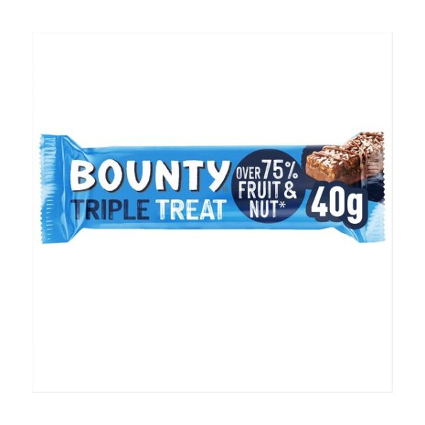 Bounty Triple Treat Fruit Nut & Chocolate Snack Bar 40g