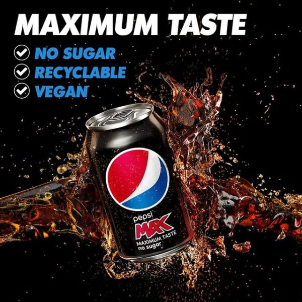 Pepsi Max No Sugar 8 x 330ml