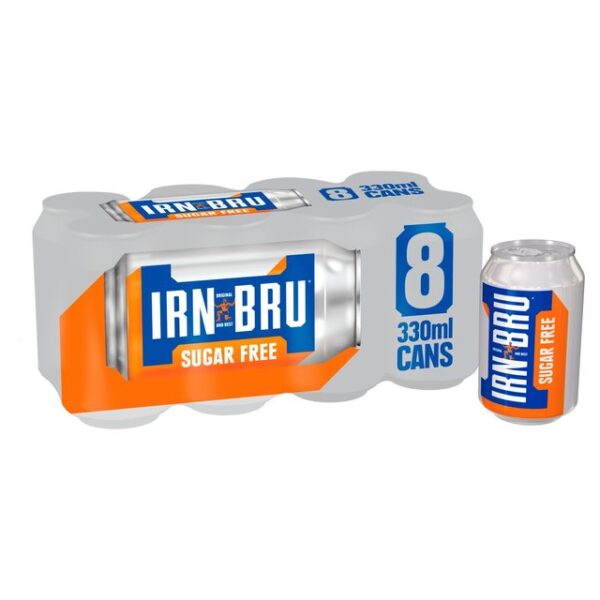 Irn Bru Sugar Free 8 330ml Cans