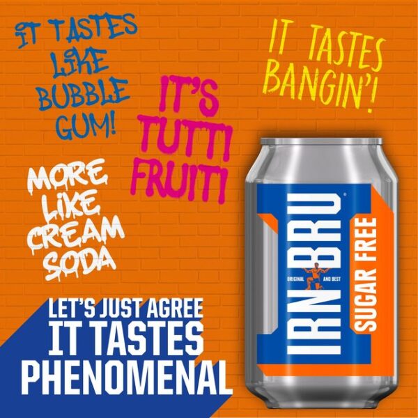 Irn Bru Sugar Free 8 330ml Cans