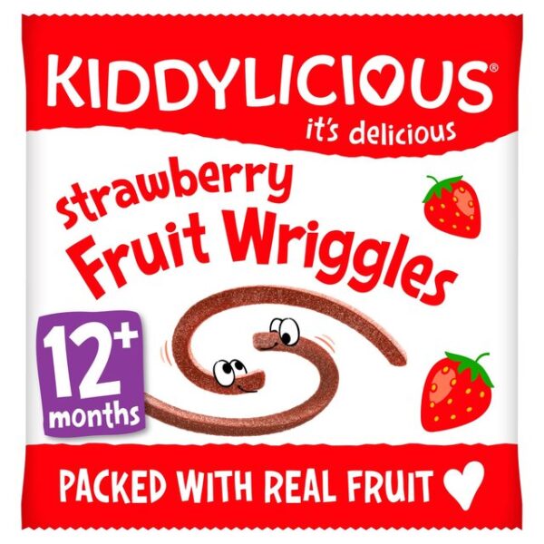 Kiddylicious Strawberry Fruit Wriggles 12g