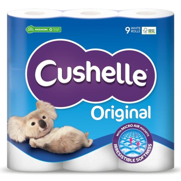 Cushelle Toilet Roll White 9 Rolls