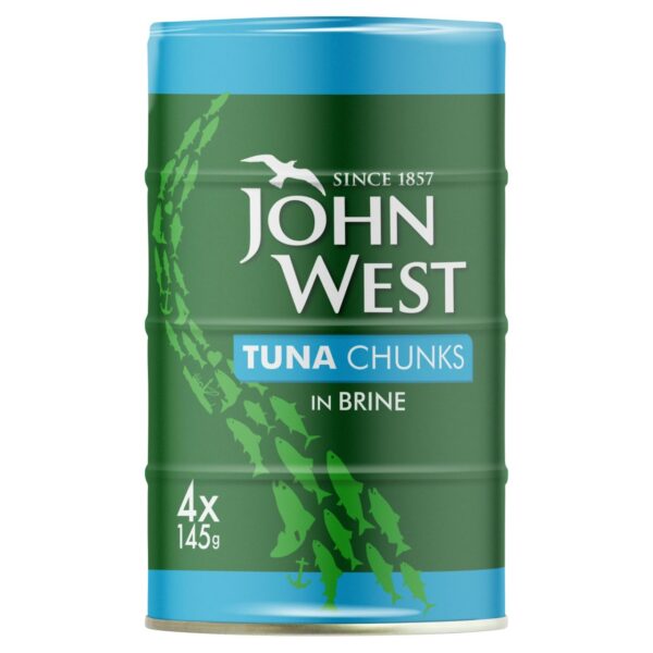 John West Tuna Chunks In Brine (4x145g) 4 x 96g