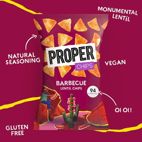 Properchips Barbecue Lentil Chips 85g