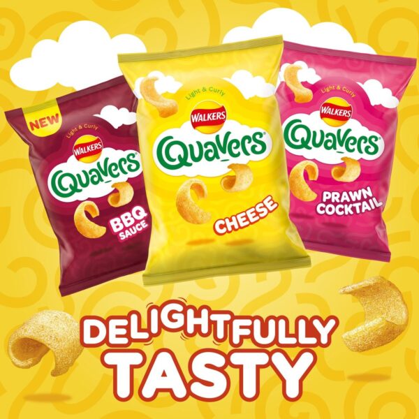 Walkers Quavers Cheese Multipack Snacks Crisps 12 x 16g