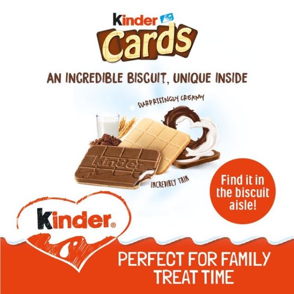 Kinder Cards Chocolate and Milk Wafer Biscuit Multipack 102.4g