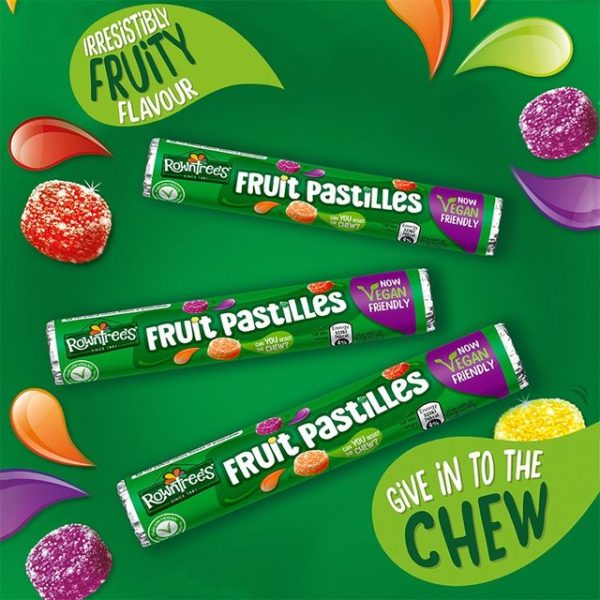 Rowntrees Fruit Pastilles Vegan 4 Tubes 171.2g