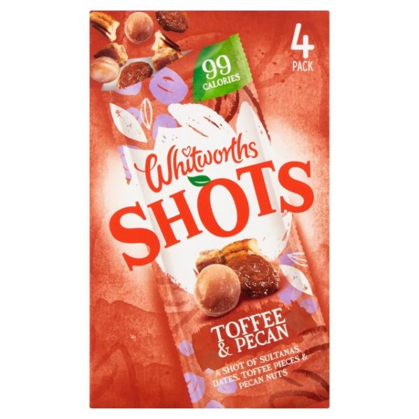 Whitworths Toffee Pecan Shots 4 x 25g