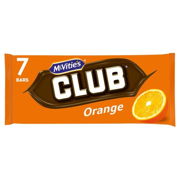 Mcvitie's Club Orange Chocolate 7 Bars 161g