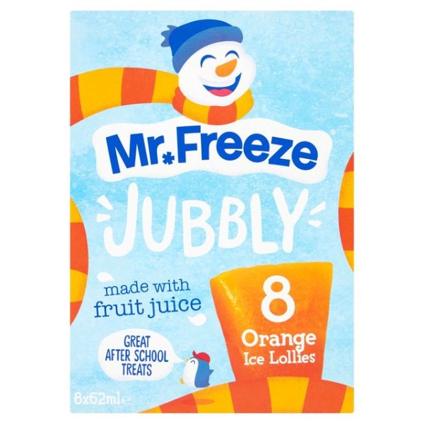 Jubbly Orange Ice Lollies 8 x 62ml