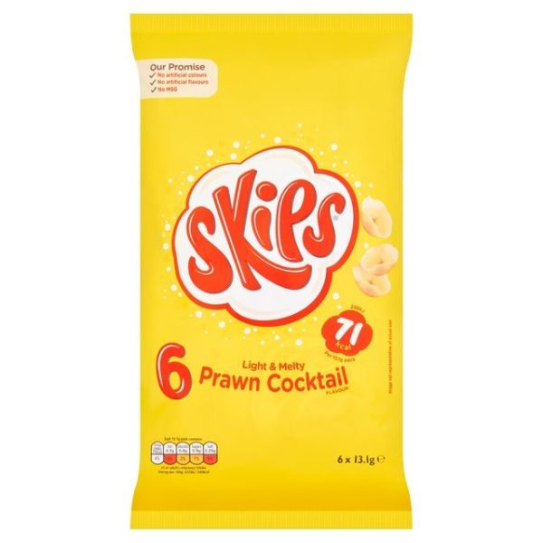 Skips Prawn Cocktail Mulitpack Crisps 6 x 13.1g