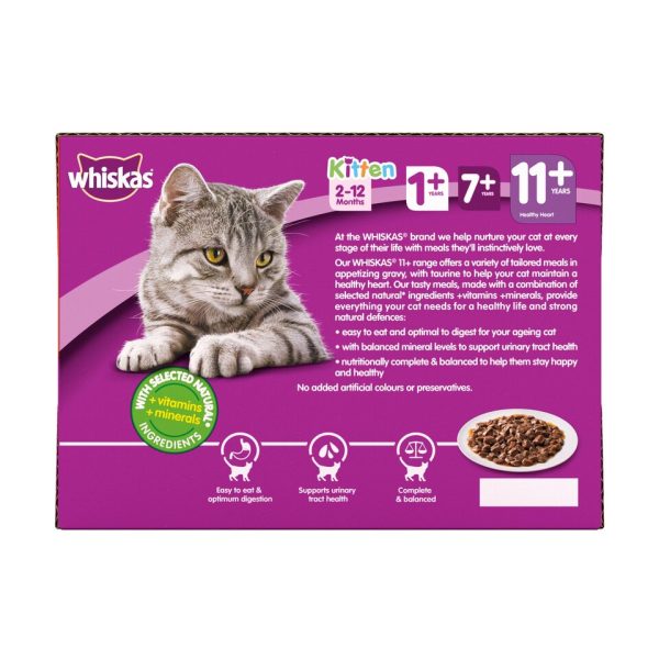 Whiskas 11+ Years Meaty Selection In Gravy 12 X 100g