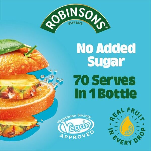 Robinsons No Added Sugar Double Strength Orange & Pineapple 1.75l