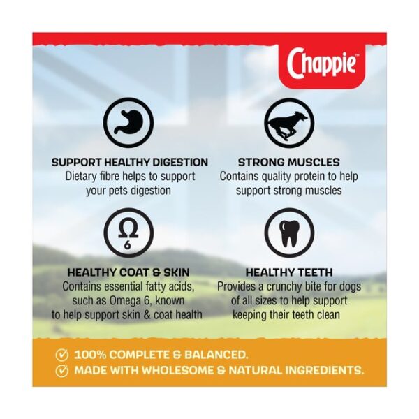 Chappie Complete Adult Dry Dog Food Chicken & Wholegrain Cereal 3kg