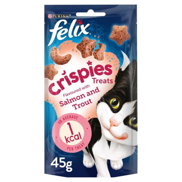 Felix Crispies Cat Treats Salmon Trout 45g