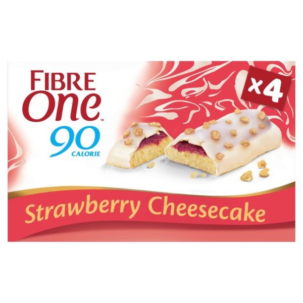 Fibre One Strawberry Cheesecake Cake Bar 4 X 25g