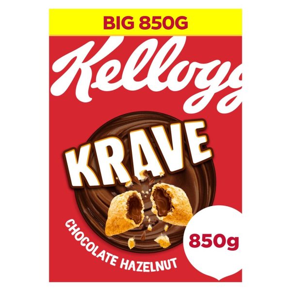 Kellogg's Krave Chocolate Hazelnut Cereal 850G