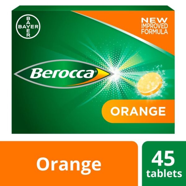 Berocca Orange Effervescent Energy Vitamin Tablets 45 per pack