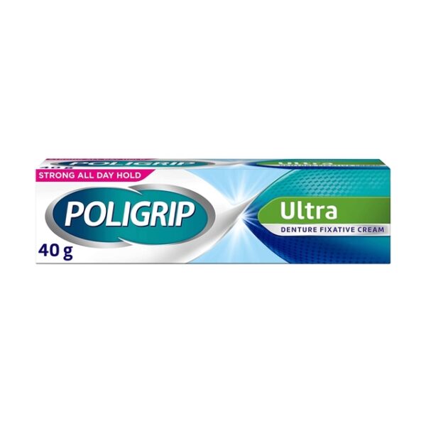 Poligrip Denture Adhesive Ultra Fixative Cream 40g