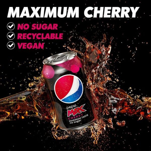 Pepsi Max No Sugar Cherry 8 x 330ml