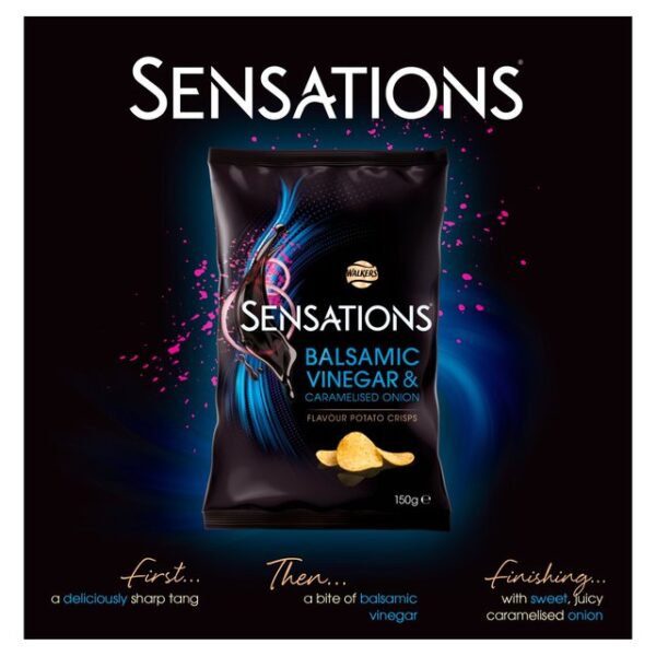 Walkers Sensations Balsamic Vinegar & Caramelised Onion Sharing Crisps 150g