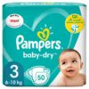 Pampers Baby-Dry Size 3, 50 Nappies, 6kg-10kg, Essential Pack 50 per pack