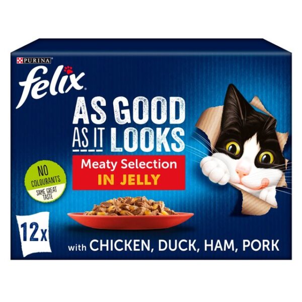 Felix As Good As It Looks Meaty Selection in Jelly Wet Cat Food 12 x 100g