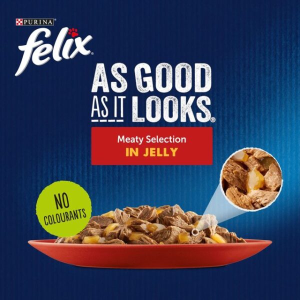 Felix As Good As It Looks Meaty Selection in Jelly Wet Cat Food 12 x 100g