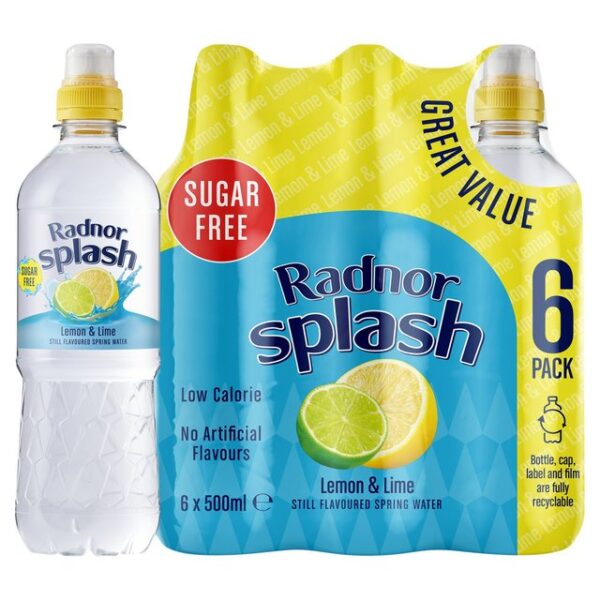 Radnor Splash Still Lemon, Lime 6 x 500ml