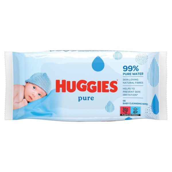 Huggies Pure Baby Wipes Single Pack 56 per pack