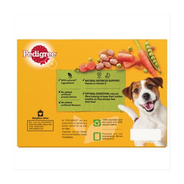 Pedigree Adult Wet Dog Food Pouches Mixed Selection in Gravy 12 x 100g