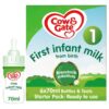 Cow & Gate 1 First Baby Milk Formula Starter Pack From Birth 6 x 70ml