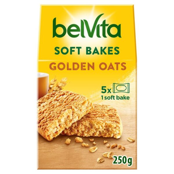 BelVita Breakfast Biscuits Soft Bakes Golden Grain 5 Pack 5 x 50g